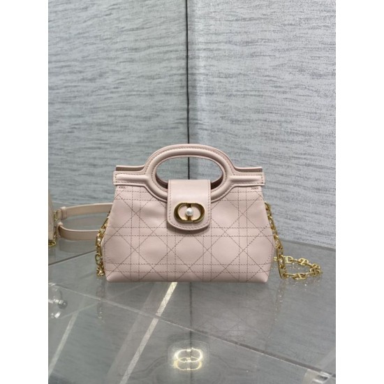 Replica Borsa a mano Dior Jolie Top Handle Mini Chain rosa Imitazioni Replica Borsa a mano Dior Jolie Top Handle Mini Chain rosa