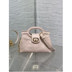 Borsa a mano Dior Jolie Top Handle Mini Chain rosa