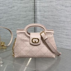 Replica Borsa a mano Dior Jolie Top Handle Mini Chain rosa
