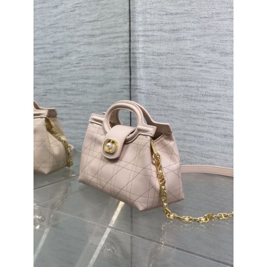 Replica Borsa a mano Dior Jolie Top Handle Mini Chain rosa Imitazioni Replica Borsa a mano Dior Jolie Top Handle Mini Chain rosa