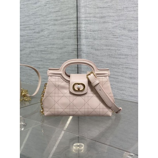 Replica Borsa a mano Dior Jolie Top Handle Mini Chain rosa Imitazioni Replica Borsa a mano Dior Jolie Top Handle Mini Chain rosa