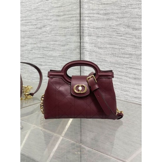 Replica Borse Firmate a mano Dior Jolie Top Handle Mini Chain bordeaux Imitazioni Replica Borse Firmate a mano Dior Jolie Top Handle Mini Chain bordeaux