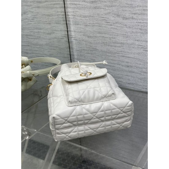 Replica Dior piccola borsa a secchiello Dior Caro Latte Macrocannage Bianco Imitazioni Replica Dior piccola borsa a secchiello Dior Caro Latte Macrocannage Bianco
