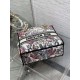 Replica Borsa Dior Lady D-Lite media con ricamo floreale multicolore Imitazioni Replica Borsa Dior Lady D-Lite media con ricamo floreale multicolore
