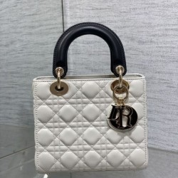 Replica Dior Lady Dior My ABCDior Borsa 1:1 piccola con manico superiore Nero/bianco Imitazioni Replica Dior Lady Dior My ABCDior Borsa 1:1 piccola con manico superiore Nero/bianco
