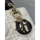 Replica Dior Lady Dior My ABCDior Borsa  1:1 piccola con manico superiore Nero/bianco