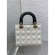 Replica Dior Lady Dior My ABCDior Borsa  1:1 piccola con manico superiore Nero/bianco