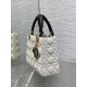 Replica Dior Lady Dior My ABCDior Borsa  1:1 piccola con manico superiore Nero/bianco