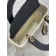 Replica Dior Lady Dior My ABCDior Borsa  1:1 piccola con manico superiore Nero/bianco