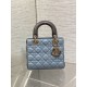 Replica Dior Lady Dior My ABCDior Borse Firmate piccola con manico superiore blu/grigio Imitazioni Replica Dior Lady Dior My ABCDior Borse Firmate piccola con manico superiore blu/grigio