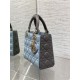 Replica Dior Lady Dior My ABCDior Borse Firmate piccola con manico superiore blu/grigio Imitazioni Replica Dior Lady Dior My ABCDior Borse Firmate piccola con manico superiore blu/grigio