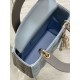 Replica Dior Lady Dior My ABCDior Borse Firmate piccola con manico superiore blu/grigio Imitazioni Replica Dior Lady Dior My ABCDior Borse Firmate piccola con manico superiore blu/grigio