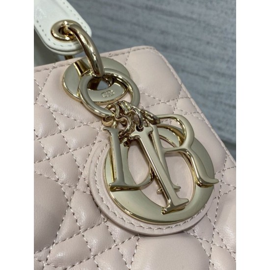 Replica Dior Lady Dior My ABCDior Borsa piccola con manico superiore rosa/bianco Imitazioni Replica Dior Lady Dior My ABCDior Borsa piccola con manico superiore rosa/bianco