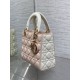 Replica Dior Lady Dior My ABCDior Borsa piccola con manico superiore rosa/bianco Imitazioni Replica Dior Lady Dior My ABCDior Borsa piccola con manico superiore rosa/bianco