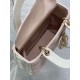 Replica Dior Lady Dior My ABCDior Borsa piccola con manico superiore rosa/bianco Imitazioni Replica Dior Lady Dior My ABCDior Borsa piccola con manico superiore rosa/bianco