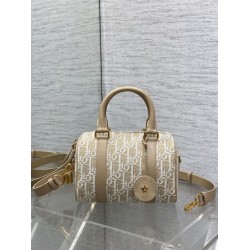 Borsa Dior Groove 20 in tela jacquard Dior Oblique beige