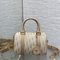 Replica Borsa Dior Groove 20 in tela jacquard Dior Oblique beige
