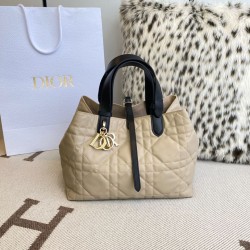 Replica Borsa  1:1 Dior Toujours Media Macrocannage Azzurro/Nero