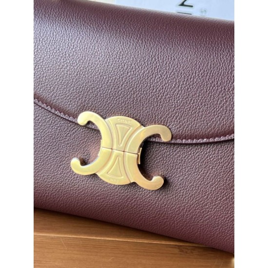 Replica Borsa Celine Teen Nino con manico superiore in pelle di vitello liscia Borgogna Imitazioni Replica Borsa Celine Teen Nino con manico superiore in pelle di vitello liscia Borgogna