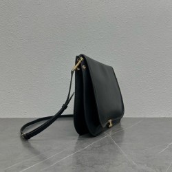 Replica Borsa a tracolla Celine Soft Triomphe Besace Nero