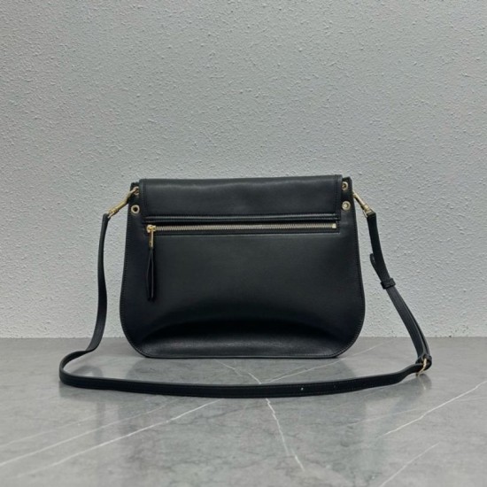 Replica Borsa a tracolla Celine Soft Triomphe Besace Nero