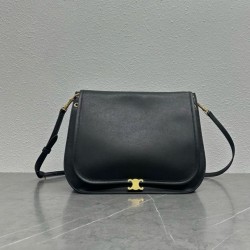 Replica Borsa a tracolla Celine Soft Triomphe Besace Nero