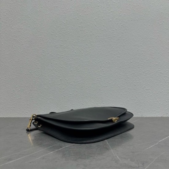 Replica Borsa a tracolla Celine Soft Triomphe Besace Nero