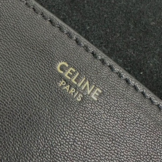 Replica Borsa a tracolla Celine Soft Triomphe Besace Nero