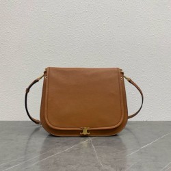 Replica Borsa a tracolla Celine Soft Triomphe Besace Marrone