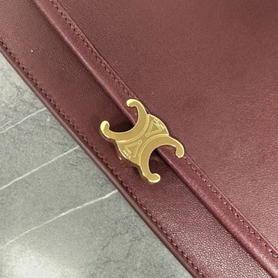 Replica Borse  fedele Celine Soft Triomphe Besace bordeaux