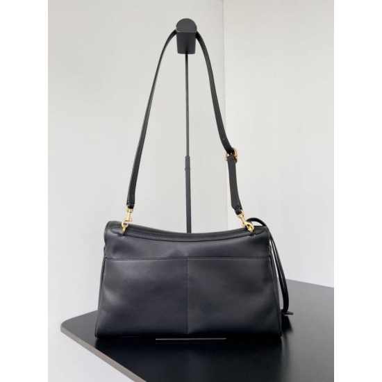 Replica Borsa a tracolla Balenciaga Rodeo Medium nera oro Imitazioni Replica Borsa a tracolla Balenciaga Rodeo Medium nera oro