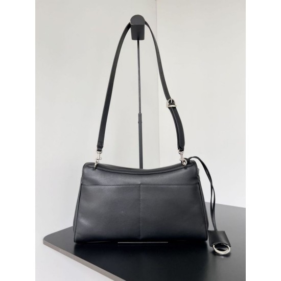 Replica borse griffate a tracolla Balenciaga Rodeo Medium nera argento Imitazioni Replica borse griffate a tracolla Balenciaga Rodeo Medium nera argento