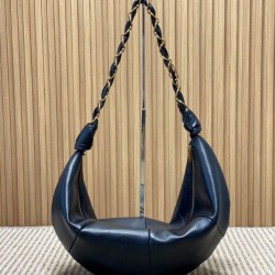 Replica Borsa hobo YSL Saint Laurent Amalia nera