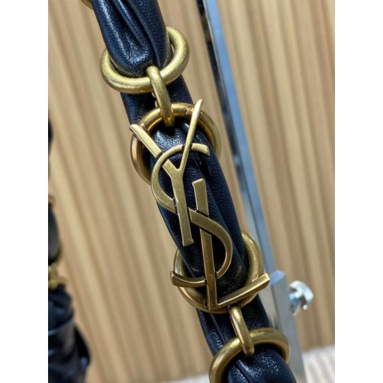 Replica Borsa hobo YSL Saint Laurent Amalia nera Imitazioni Replica Borsa hobo YSL Saint Laurent Amalia nera