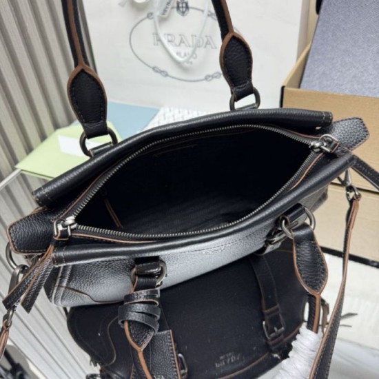 Replica Borsa shopping/tote grande Prada 1BG604 Nero Imitazioni Replica Borsa shopping/tote grande Prada 1BG604 Nero