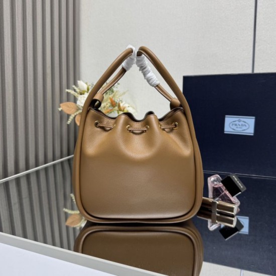 Replica Borsa a secchiello Prada Darling Mini 1BE087 marrone Imitazioni Replica Borsa a secchiello Prada Darling Mini 1BE087 marrone