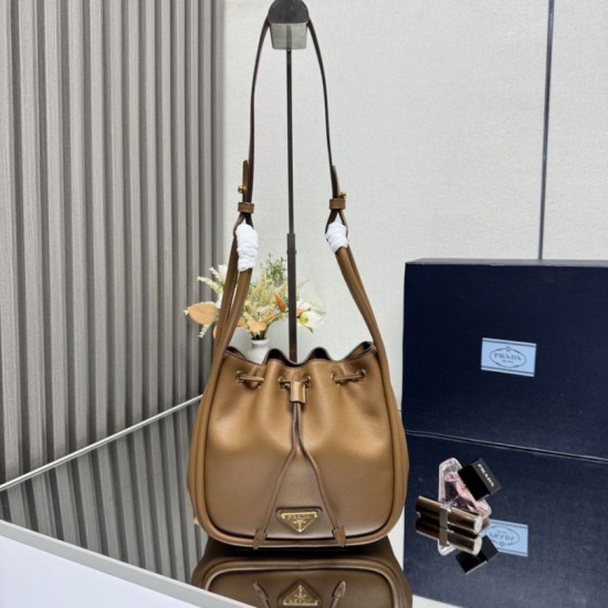 Replica Borsa a secchiello Prada Darling Mini 1BE087 marrone Imitazioni Replica Borsa a secchiello Prada Darling Mini 1BE087 marrone