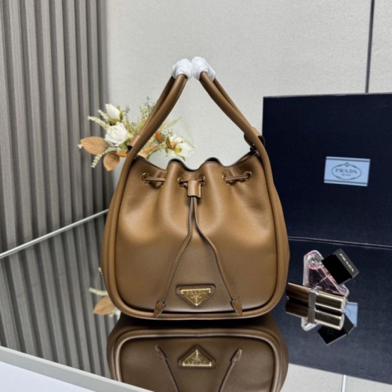 Replica Borsa a secchiello Prada Darling Mini 1BE087 marrone Imitazioni Replica Borsa a secchiello Prada Darling Mini 1BE087 marrone