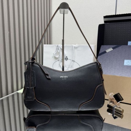 Replica Borsa a tracolla/hobo grande Prada Aimèe Classic nera Imitazioni Replica Borsa a tracolla/hobo grande Prada Aimèe Classic nera