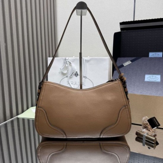 Replica Borse Alta Qualità a tracolla/hobo grande Prada Aimèe Classic marrone Imitazioni Replica Borse Alta Qualità a tracolla/hobo grande Prada Aimèe Classic marrone