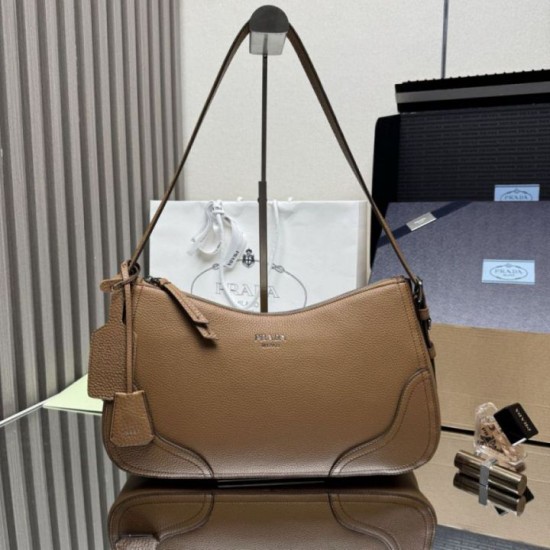 Replica Borse Alta Qualità a tracolla/hobo grande Prada Aimèe Classic marrone Imitazioni Replica Borse Alta Qualità a tracolla/hobo grande Prada Aimèe Classic marrone