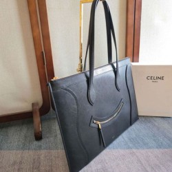 Replica Bora Pari da viaggio Celine Flat Cabas nera Imitazioni Replica Bora Pari da viaggio Celine Flat Cabas nera