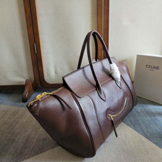 Replica Borsa morbida grande da viaggio Celine caffè Imitazioni Replica Borsa morbida grande da viaggio Celine caffè
