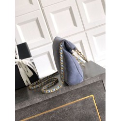 Borse tote pieghevole Diana Chanel scamosciata piccola/media/grande Blu Borse tote pieghevole Diana Chanel scamosciata piccola/media/grande Blu
