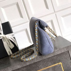 Replica Borse Imitazioni tote pieghevole Diana Chanel scamosciata piccola/media/grande Blu Imitazioni Replica Borse Imitazioni tote pieghevole Diana Chanel scamosciata piccola/media/grande Blu