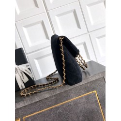 Borsa tote pieghevole Diana Chanel scamosciata piccola/media/grande Nero Borsa tote pieghevole Diana Chanel scamosciata piccola/media/grande Nero