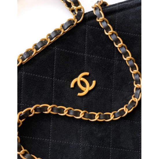 Replica Borsa tote pieghevole Diana Chanel scamosciata piccola/media/grande Nero Imitazioni Replica Borsa tote pieghevole Diana Chanel scamosciata piccola/media/grande Nero