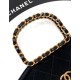 Replica Borsa tote pieghevole Diana Chanel scamosciata piccola/media/grande Nero Imitazioni Replica Borsa tote pieghevole Diana Chanel scamosciata piccola/media/grande Nero