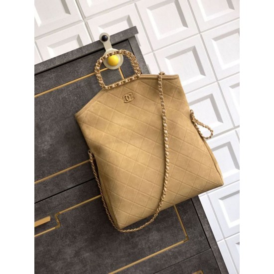 Replica Borse tote pieghevole Diana Chanel scamosciata piccola/media/grande marrone Imitazioni Replica Borse tote pieghevole Diana Chanel scamosciata piccola/media/grande marrone