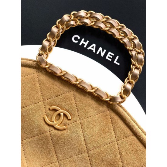 Replica Borse tote pieghevole Diana Chanel scamosciata piccola/media/grande marrone Imitazioni Replica Borse tote pieghevole Diana Chanel scamosciata piccola/media/grande marrone
